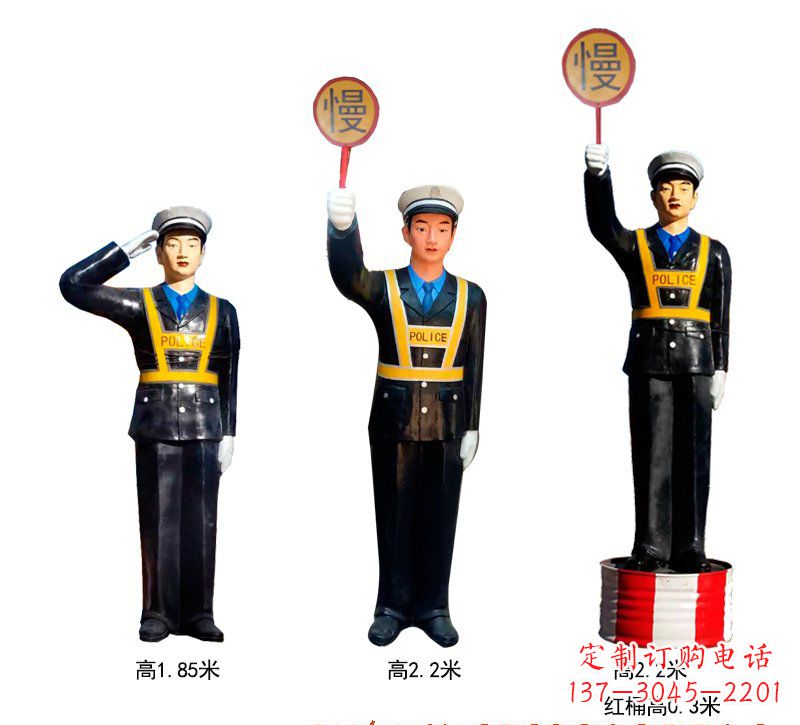 南京玻璃钢警察雕塑象征警察的英勇