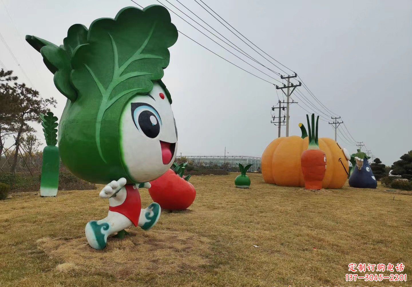 南京玻璃钢白菜雕塑精美的艺术品