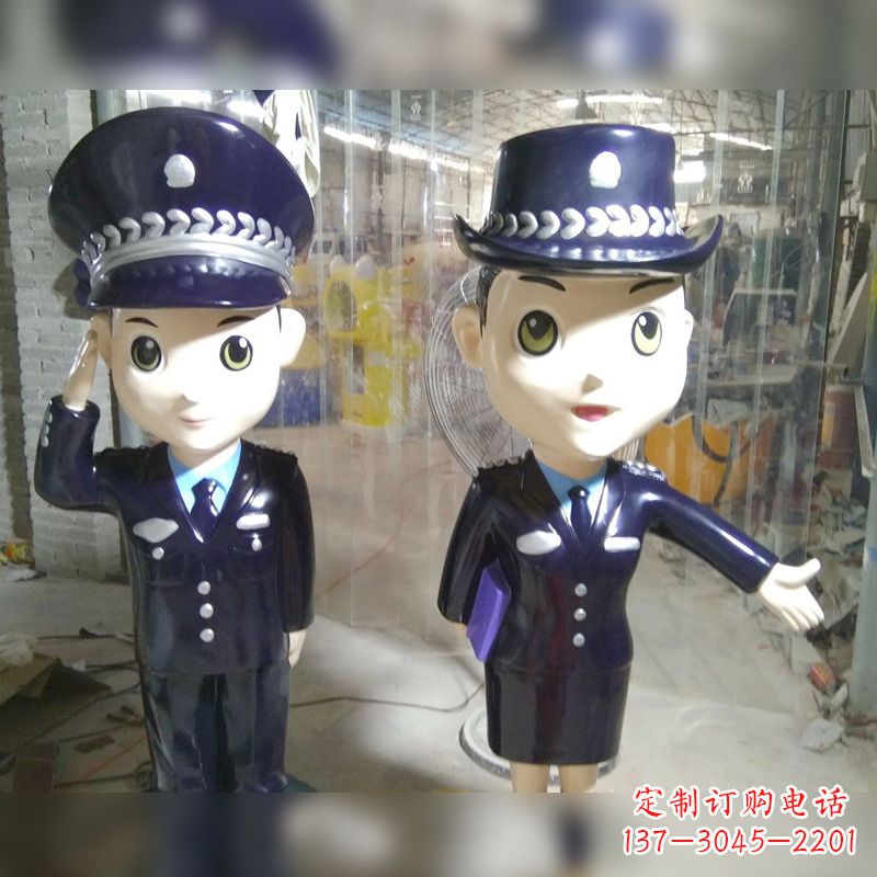 南京玻璃钢警察雕塑表达警队宗旨