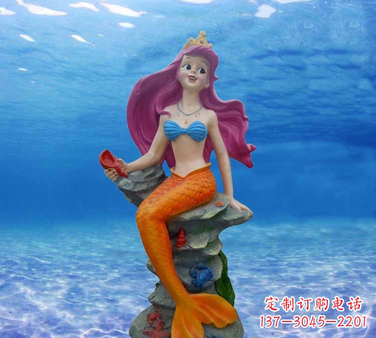 南京玻璃钢卡通美人鱼