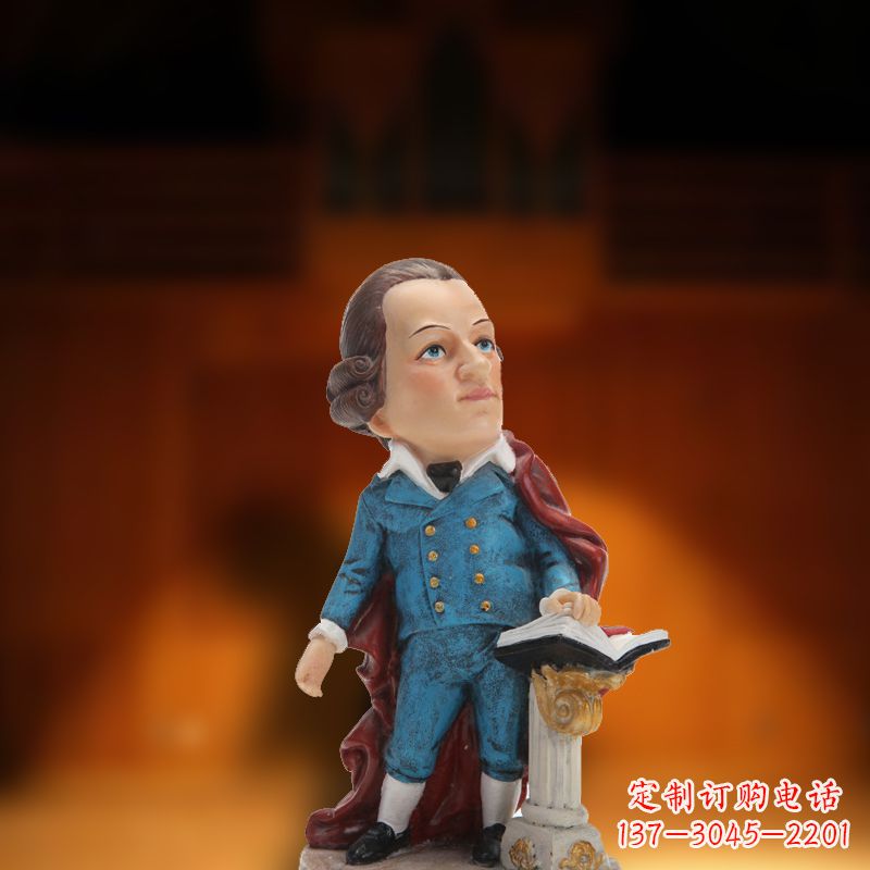 南京玻璃钢卡通莫扎特雕塑