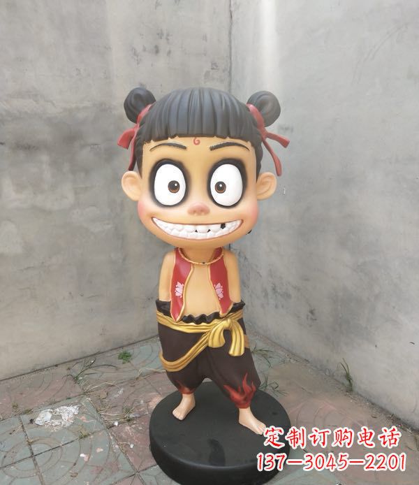南京玻璃钢雕刻的神话传说——哪吒