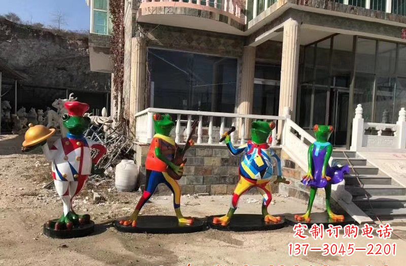 南京玻璃钢制青蛙雕塑
