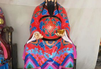 南京玻璃钢彩绘文财神神像雕塑