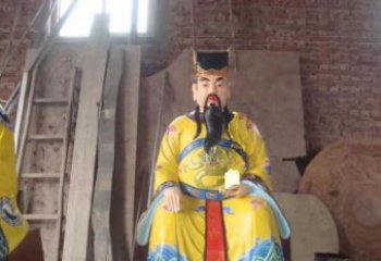 南京玻璃钢彩绘文财神寺庙神像雕塑