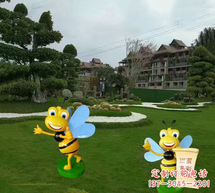 南京精美的玻璃钢卡通小蜜蜂雕塑