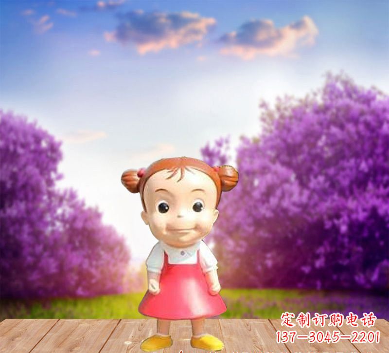 南京精美玻璃钢卡通小女孩雕塑