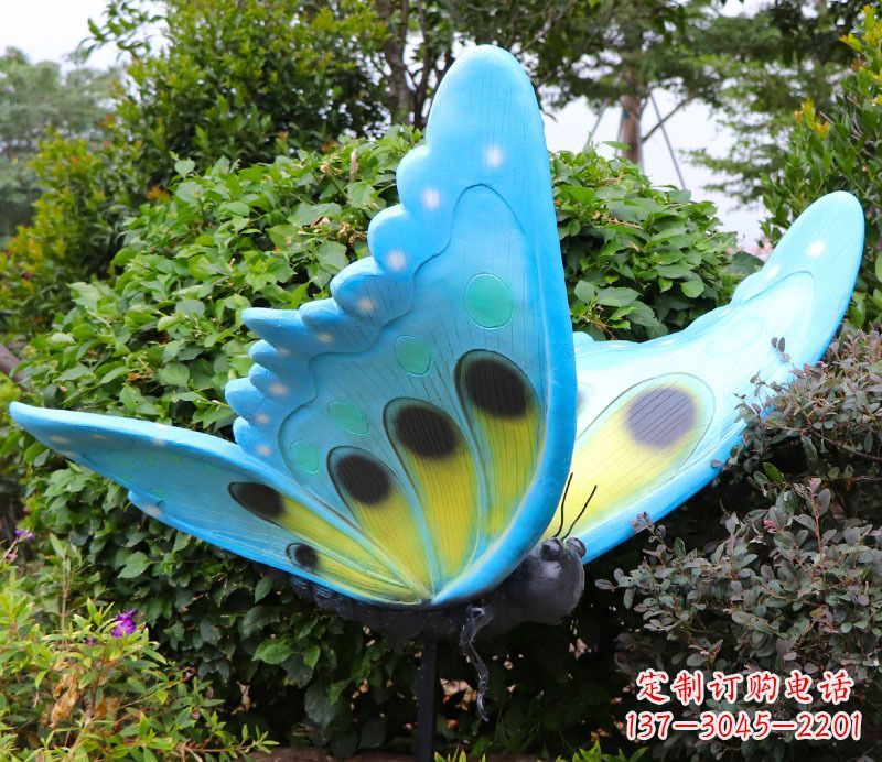 南京玻璃钢树脂仿真蝴蝶雕塑