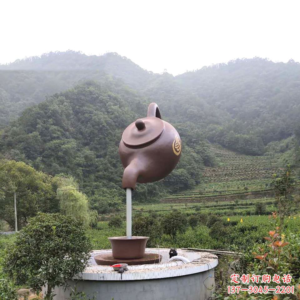 南京玻璃钢天壶喷泉精致而神奇的雕塑