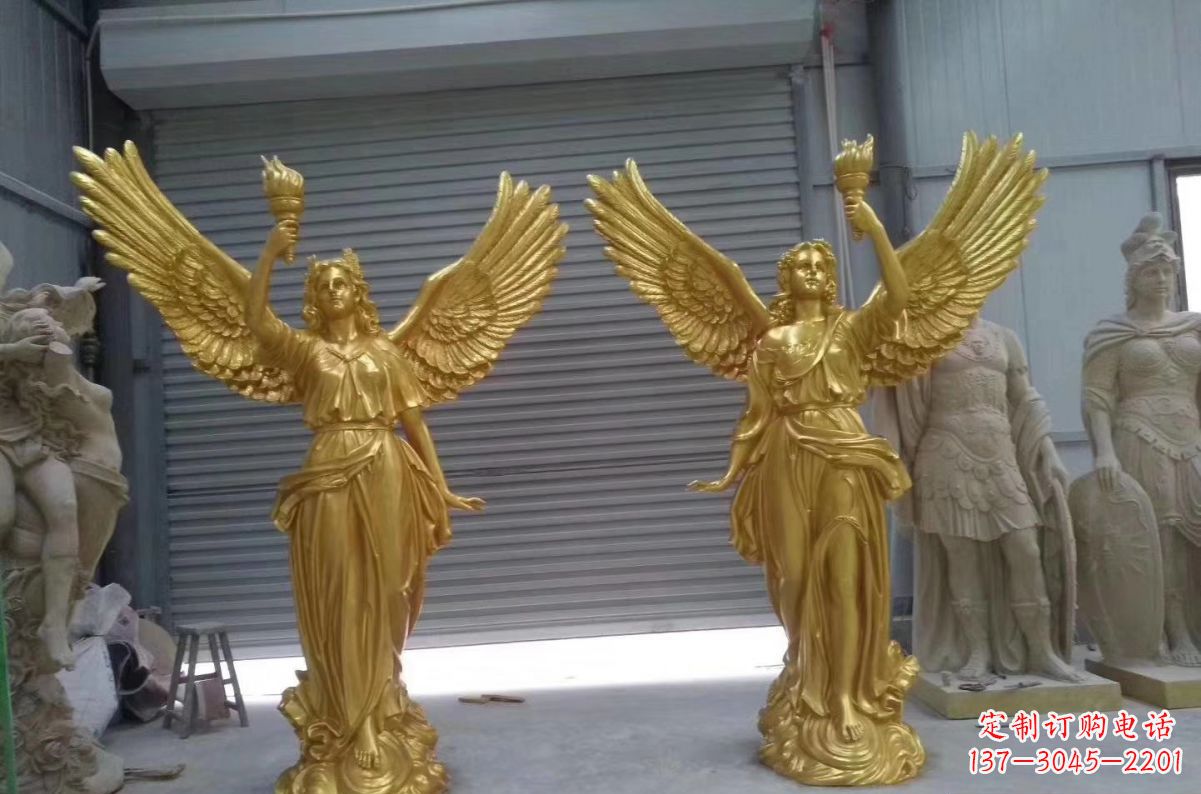 南京玻璃钢西方天使 广场西方人物雕塑