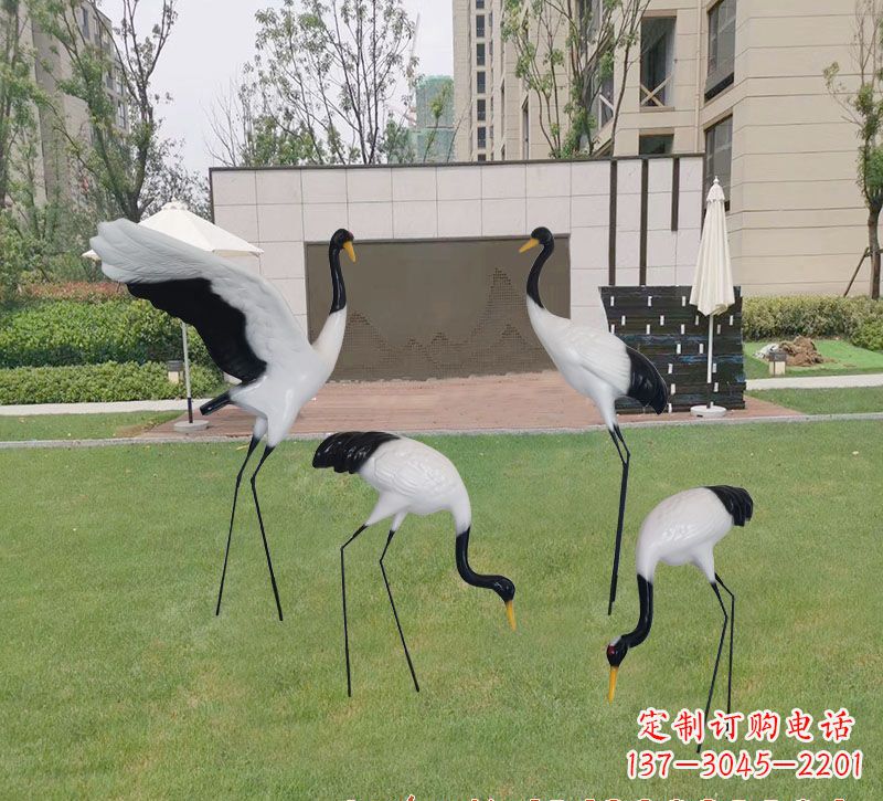 南京精美玻璃钢仙鹤雕塑