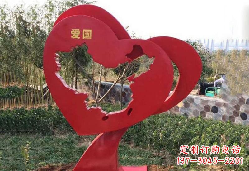 南京不锈钢爱国镂空中国地图雕塑