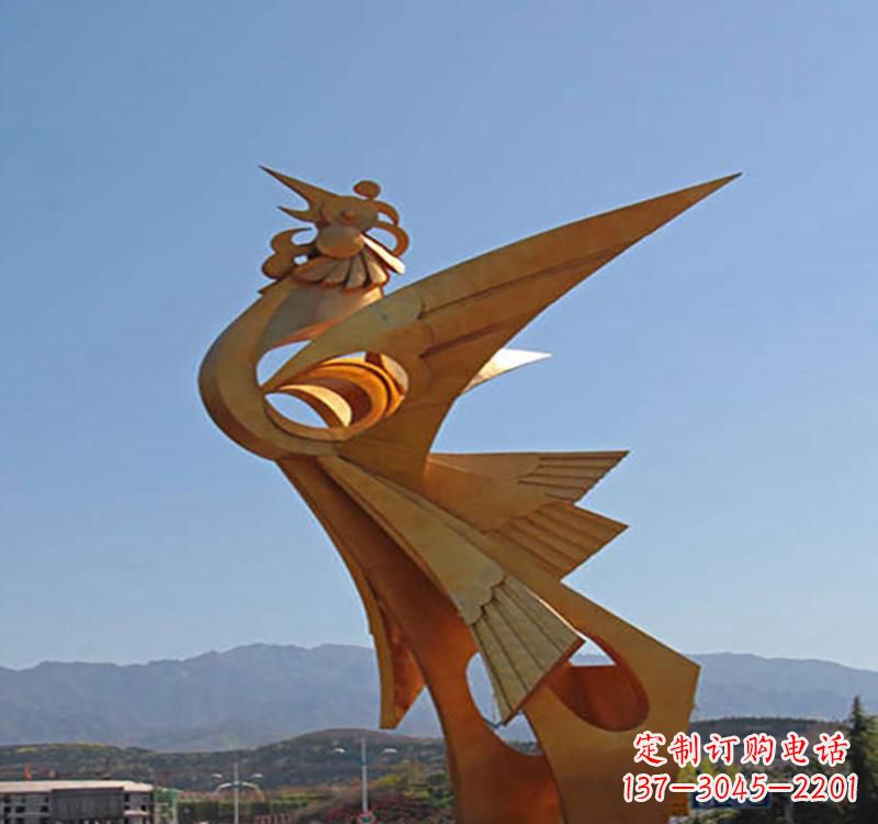 南京不锈钢翱翔凤凰雕塑