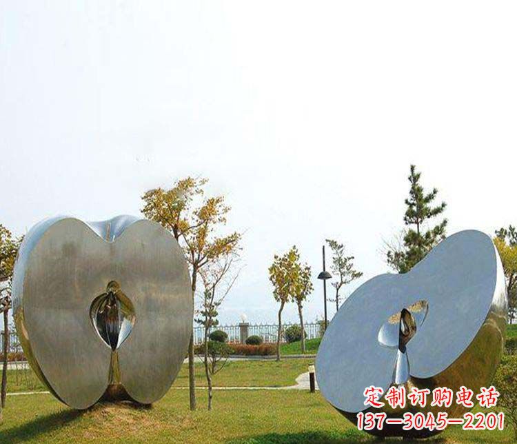 南京不锈钢雕刻的苹果