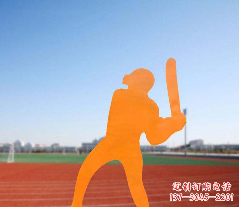 南京不锈钢棒球雕塑