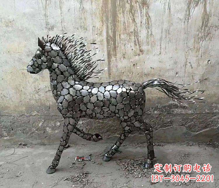 南京不锈钢奔马动物雕塑