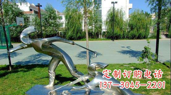 南京不锈钢冰壶雕塑艺术与运动的完美结合