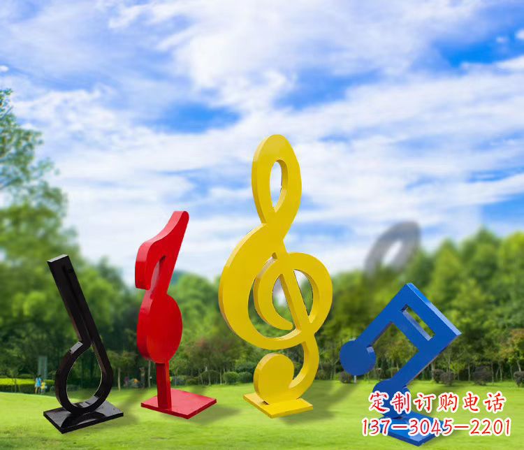 南京精美的不锈钢音符雕塑