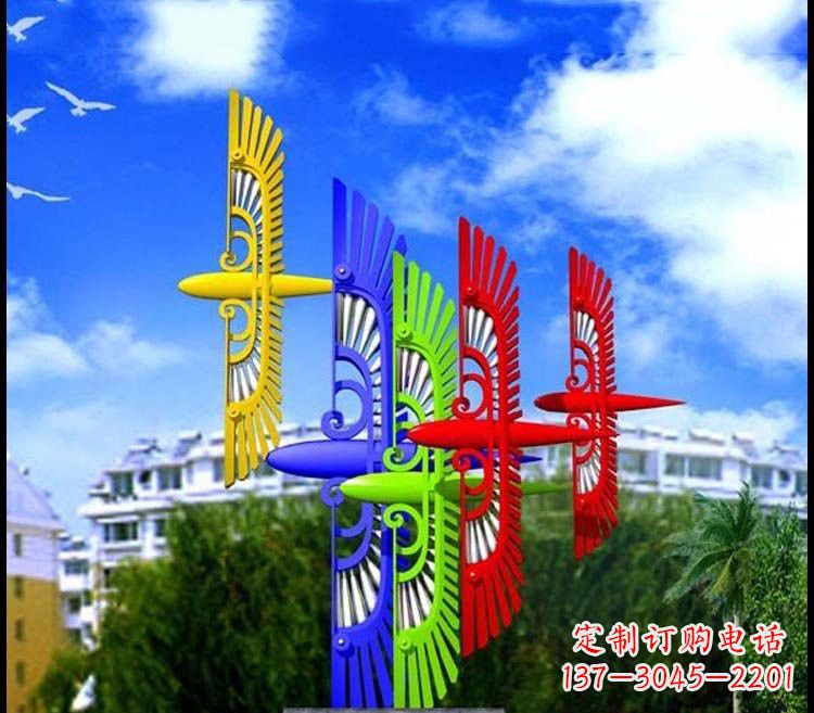 南京不锈钢彩色老鹰雕塑——精美绝伦