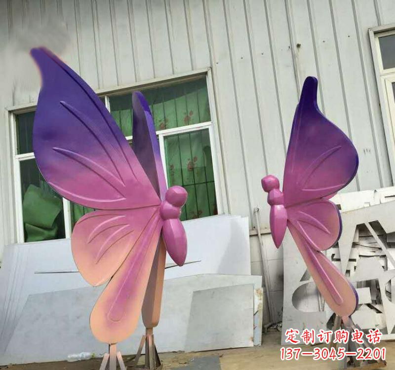 南京不锈钢彩色蝴蝶雕塑