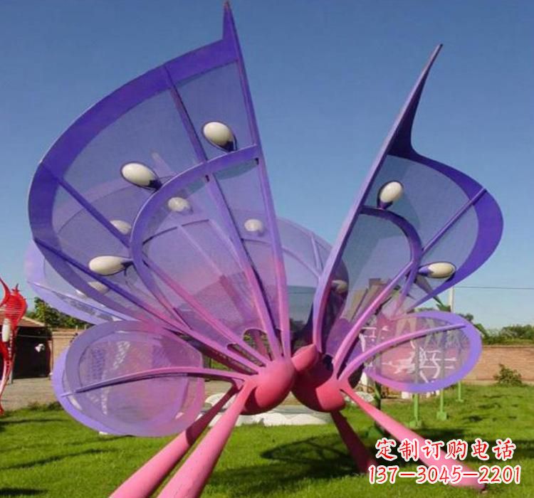 南京不锈钢彩色蝴蝶雕塑美丽传递无限美好