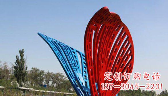 南京不锈钢蝴蝶雕塑美丽的实物表达