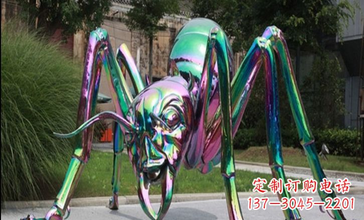 南京不锈钢彩色蚂蚁雕塑艺术美化公园景观