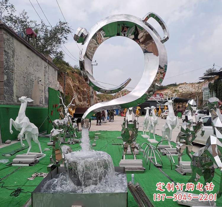 南京不锈钢茶壶雕塑