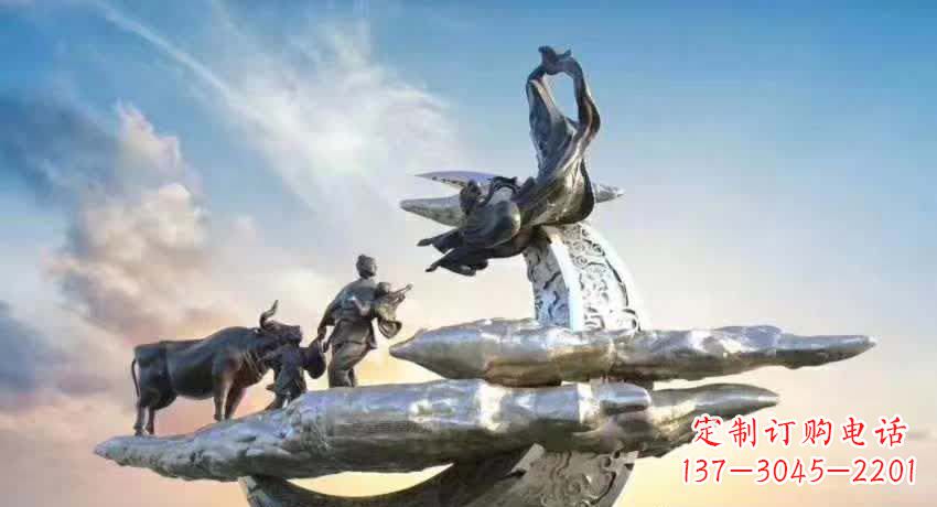 南京不锈钢嫦娥奔月典故雕塑