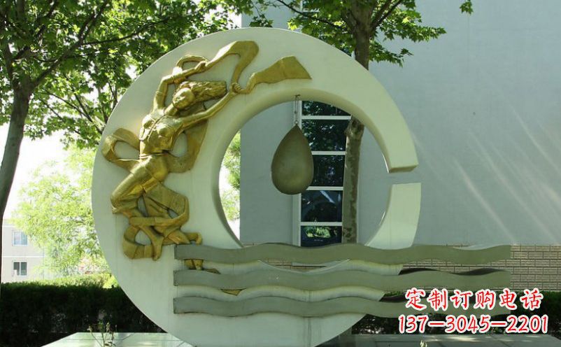 南京不锈钢嫦娥奔月景观雕塑