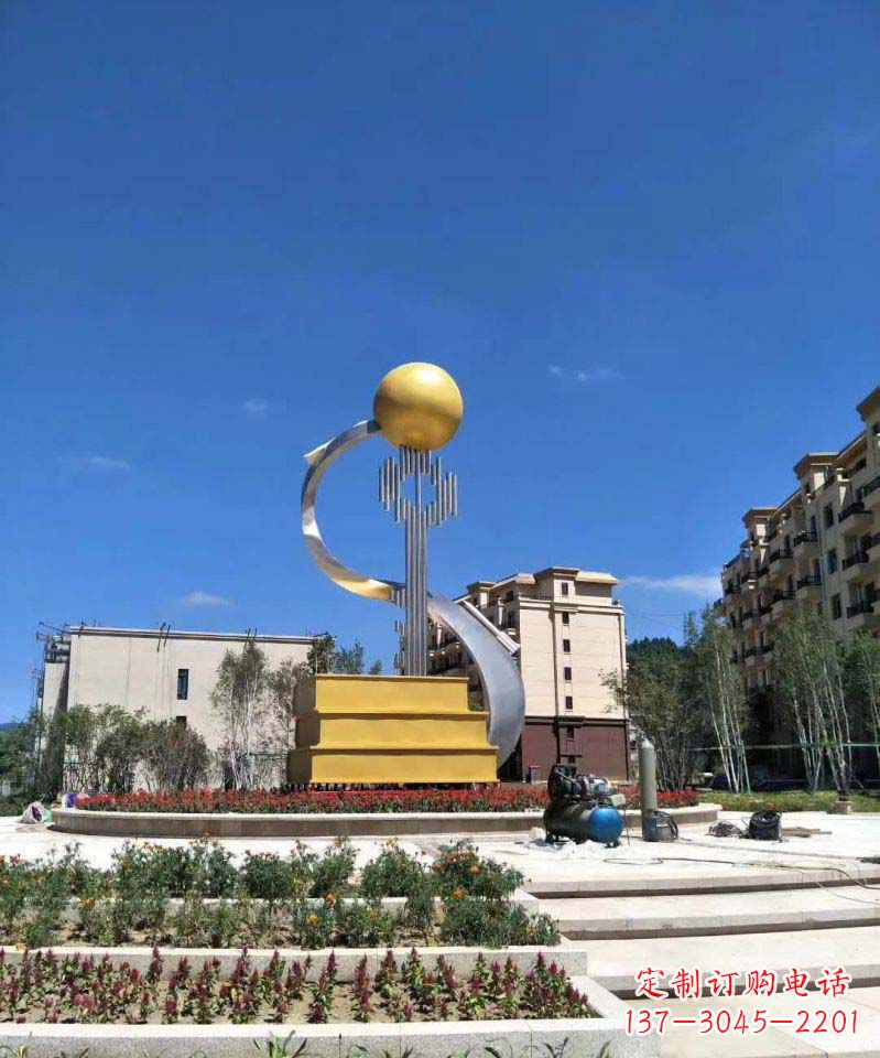 南京不锈钢成功钥匙雕塑
