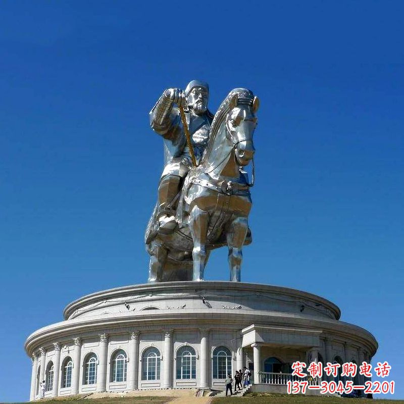 南京不锈钢成吉思汗雕像-大型景区景点广场人物雕塑