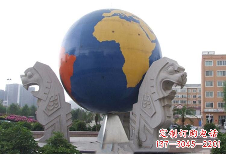 南京不锈钢城市彩色地球雕塑