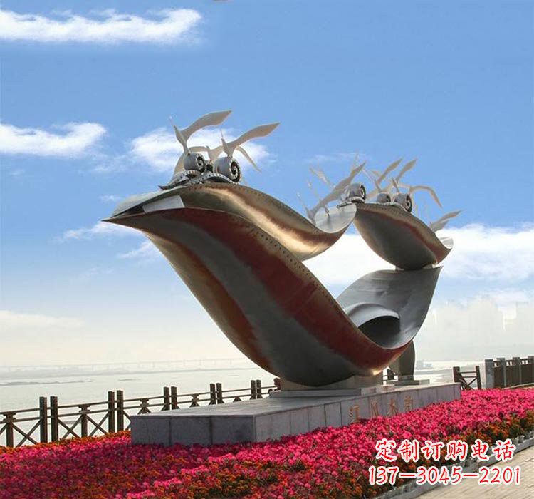 南京海鸥雕塑——点缀不锈钢城市