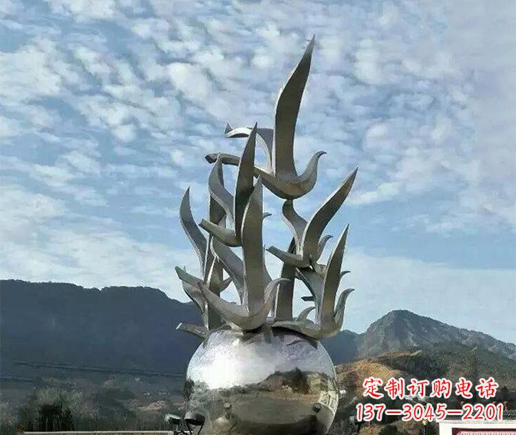 南京不锈钢地球雕塑为和平呼唤