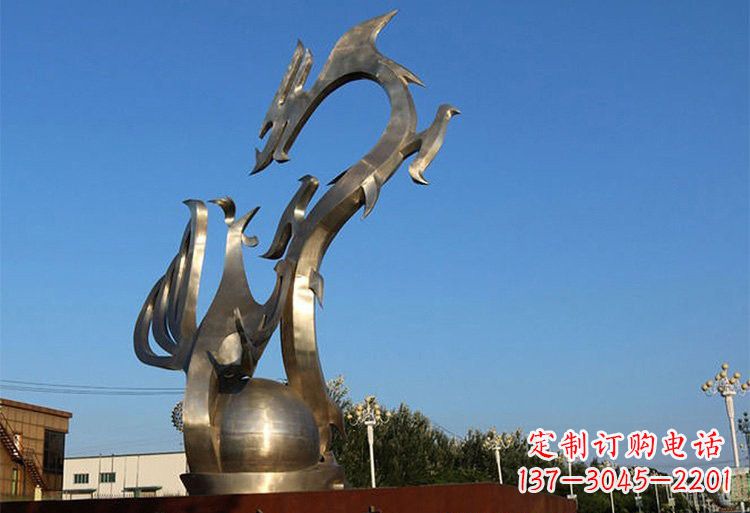 南京不锈钢龙凤雕塑以艺术传承文化