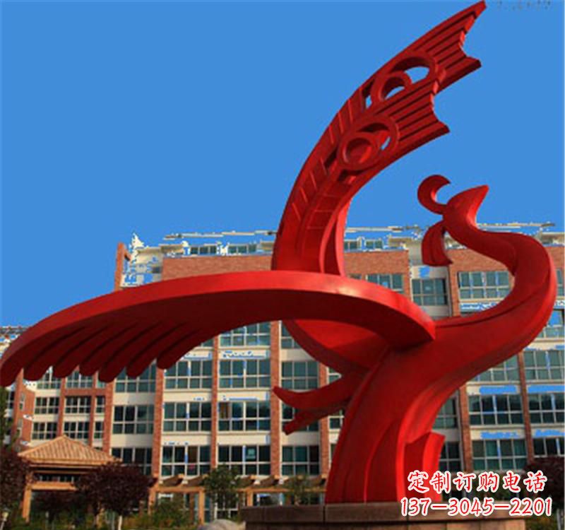 南京不锈钢凤凰雕塑——展示城市文化之美