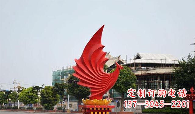 南京不锈钢城市凤凰摆件