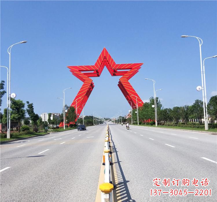 南京不锈钢城市拱门雕塑一座精美的艺术作品