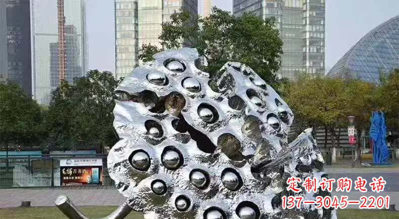 南京不锈钢城市莲蓬雕塑1