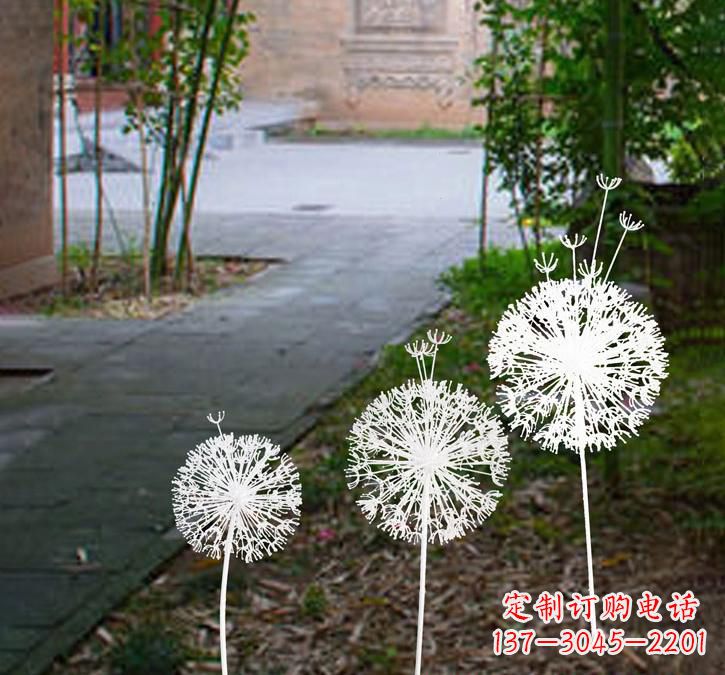 南京不锈钢城市镂空蒲公英雕塑