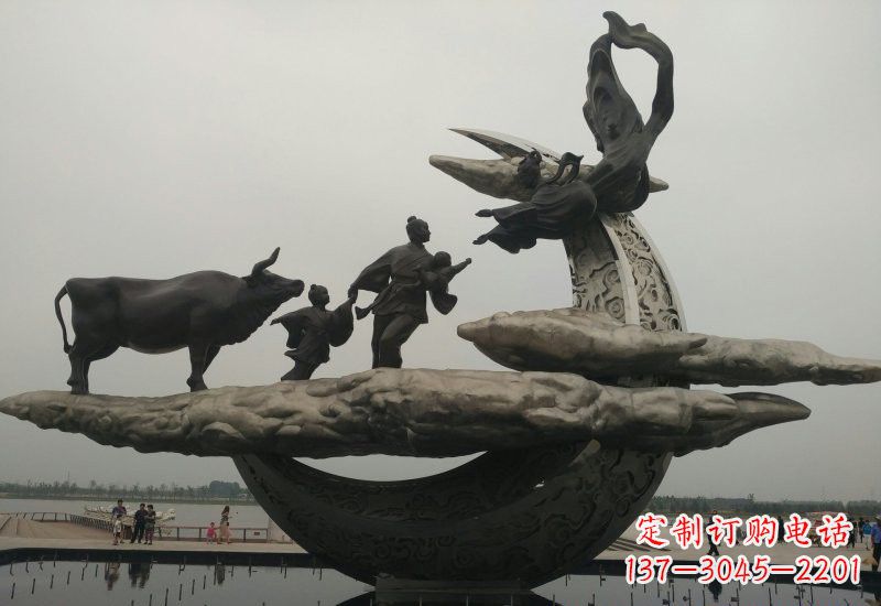 南京不锈钢城市牛郎织女雕塑