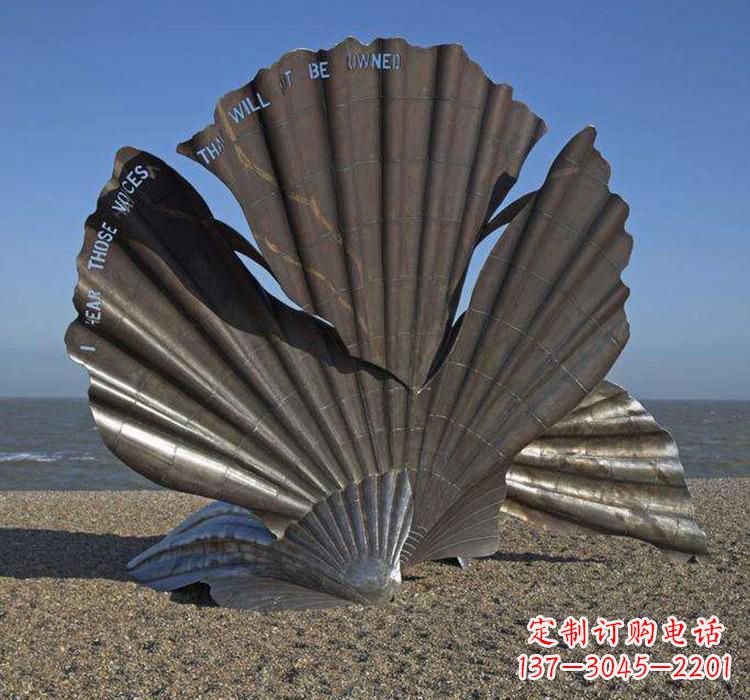 南京不锈钢城市的扇贝雕塑——一座海洋文化的象征