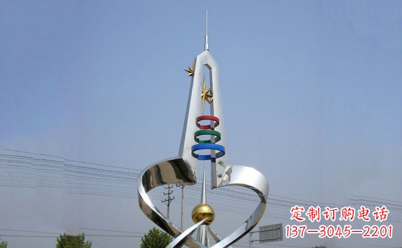 南京不锈钢抽象避雷针雕塑