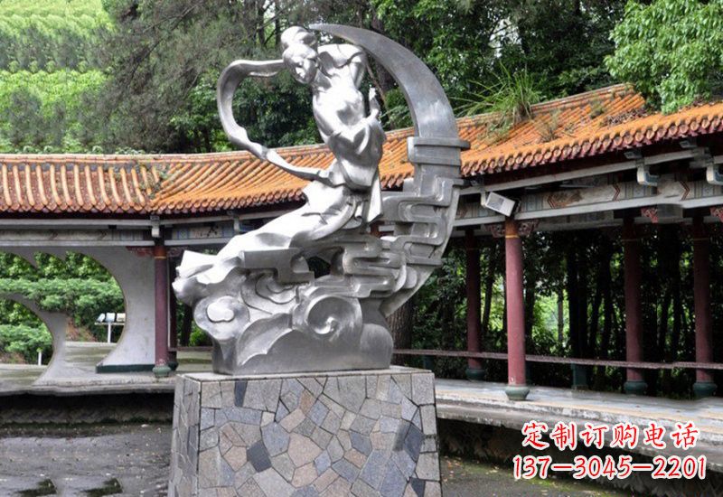 南京不锈钢制作的嫦娥奔月雕塑