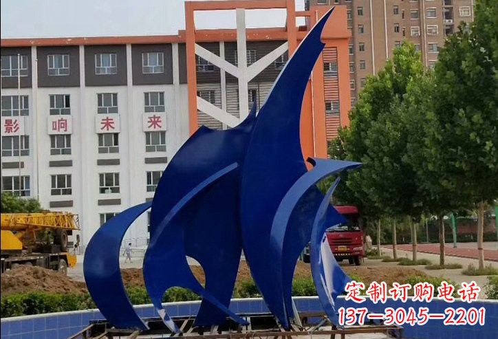 南京不锈钢抽象船帆雕塑
