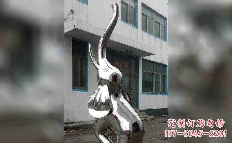 南京精致的不锈钢大象雕塑
