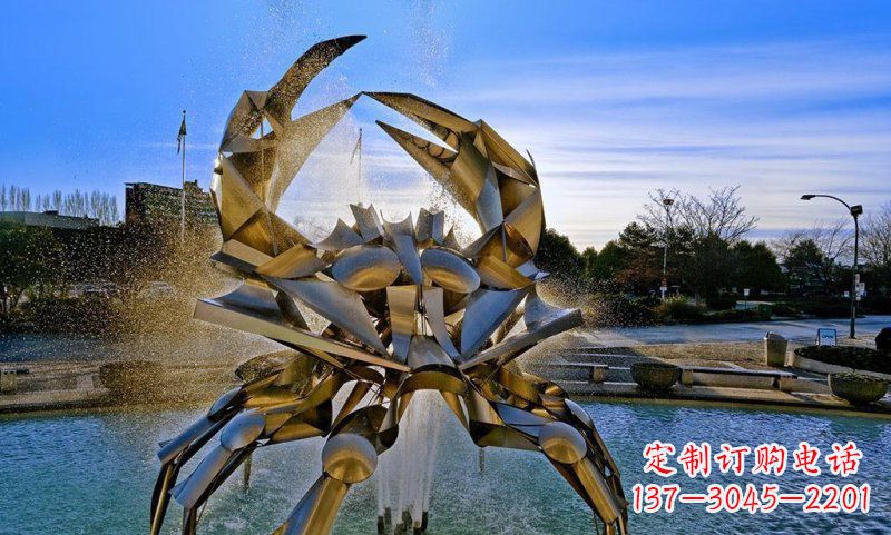 南京精美不锈钢螃蟹雕塑