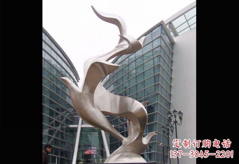 南京精美的不锈钢大雁雕塑