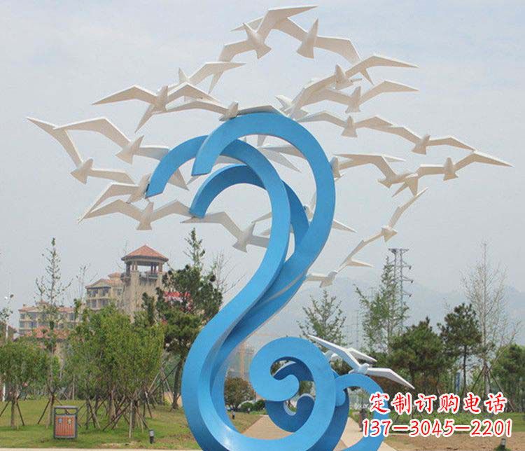 南京不锈钢大雁雕塑传承传统文化的象征